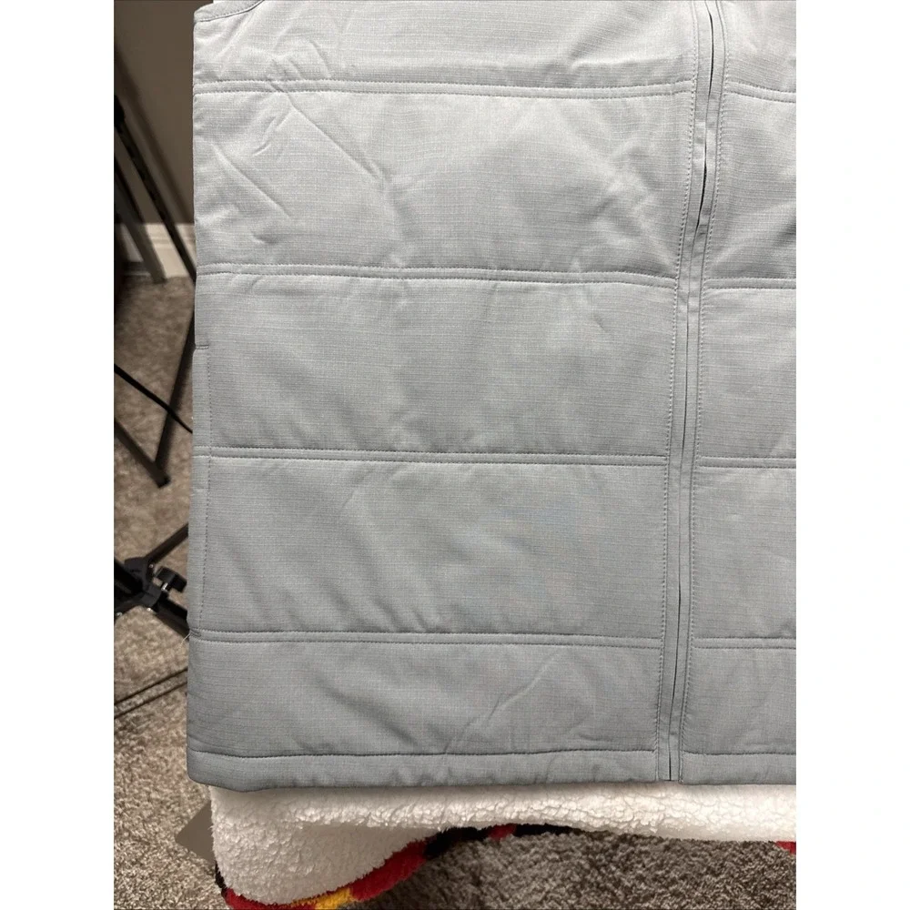 Travis Mathew Cold Bay Vest Quilted Men XL Shade Gray NWT Farmers Insurance Logo